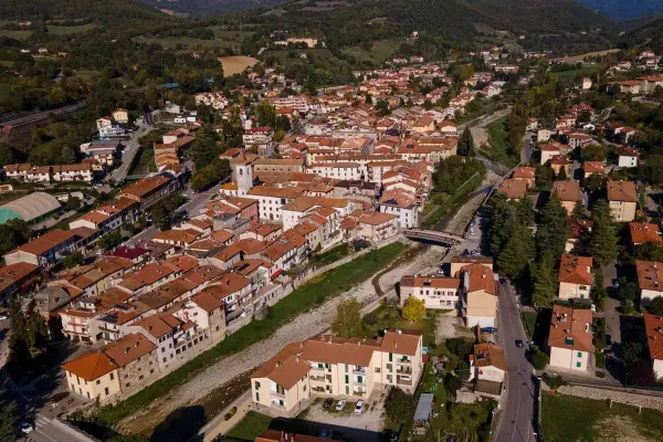 Veduta aerea drone di Pieve Santo Stefano