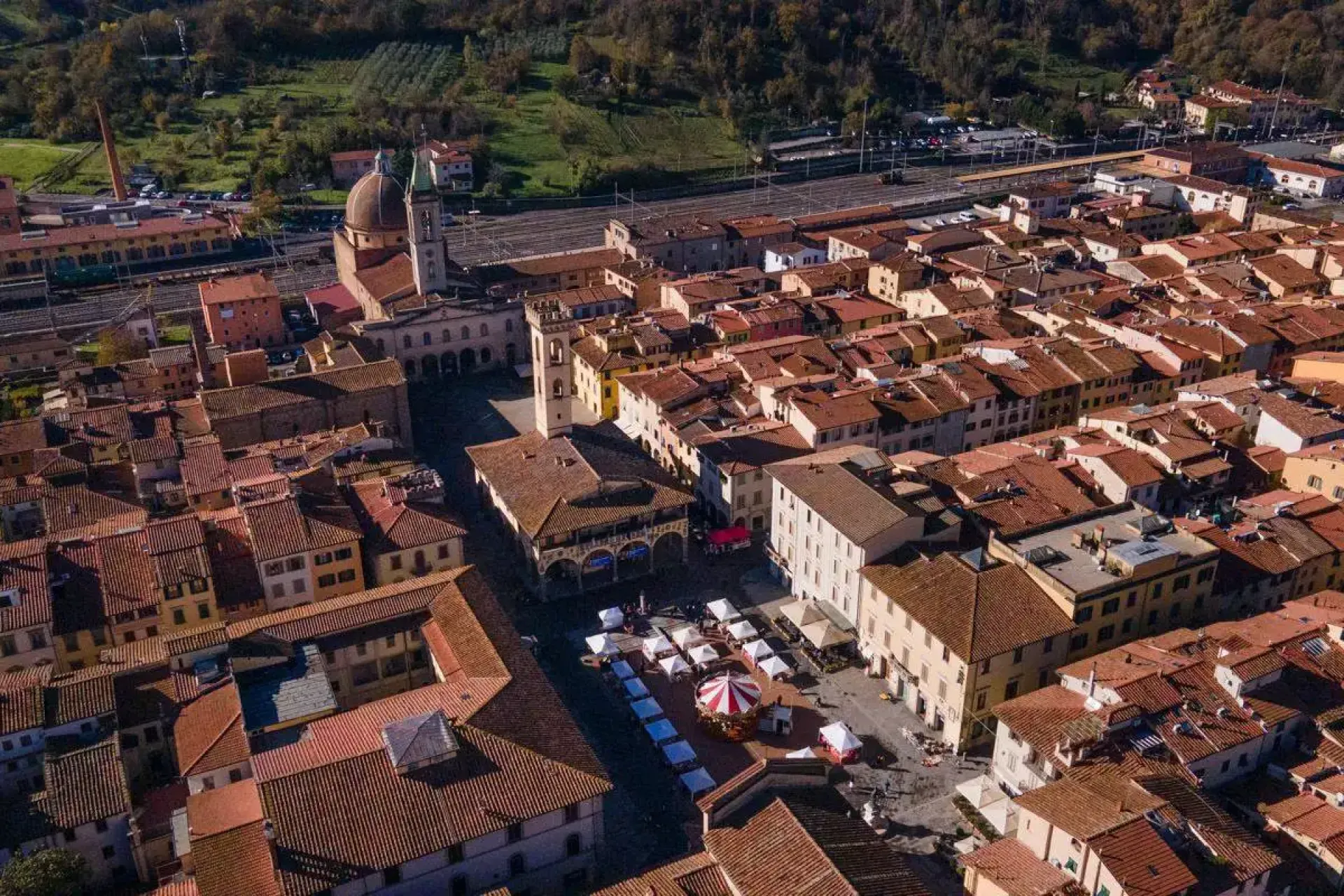 Veduta aerea drone di San Giovanni Valdarno