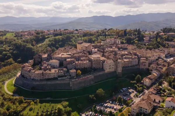 Veduta aerea drone di Anghiari